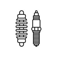 Vehicle spark plug icon vector