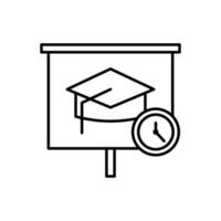 Presentation schedule icon vector