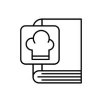 Cooking recipe book icon vector