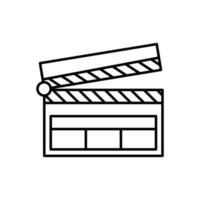 Movie clapperboard icon vector