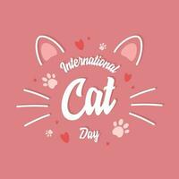 International cat day vector