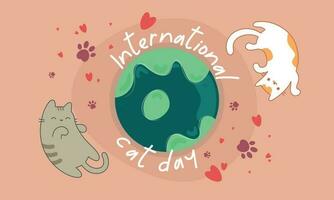 International cat day vector