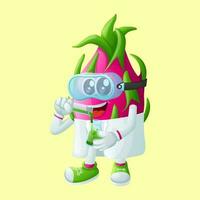 linda continuar Fruta personaje como científicos vector