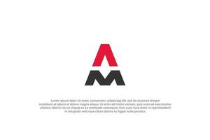 logo letter a m monogram abstract vector