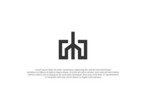 logo building letter m modern abstract vector
