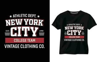 vintage label design with new york state college athletic typography vector t shirt design