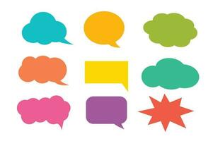 Set of callout, speech bubbles, chats, elements icons, vector illustration.