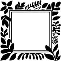 Botanical frame of herbs and branches for design projects. Vector illustration