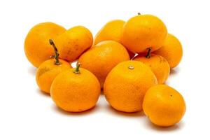 Orange isolated. Shantang Orange on white. Shantang Burmese Orange on white background. photo