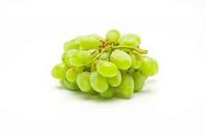 Green Grapes Isolated. Realistic Green Grapes on a White Background. photo