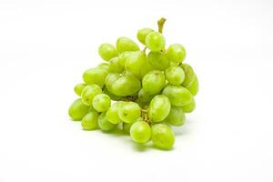 Green Grapes Isolated. Realistic Green Grapes on a White Background. photo