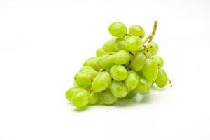 Green Grapes Isolated. Realistic Green Grapes on a White Background. photo