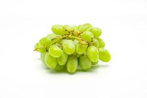 Green Grapes Isolated. Realistic Green Grapes on a White Background. photo