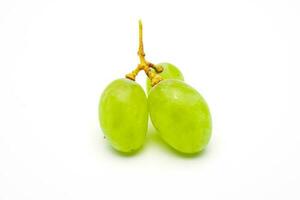 Green Grapes Isolated. Realistic Green Grapes on a White Background. photo