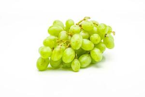 Green Grapes Isolated. Realistic Green Grapes on a White Background. photo