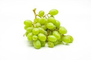 Green Grapes Isolated. Realistic Green Grapes on a White Background. photo