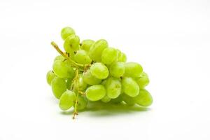 Green Grapes Isolated. Realistic Green Grapes on a White Background. photo