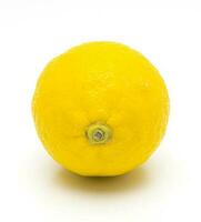 Lemon Isolated. Realistic Lemon on a White Background. photo