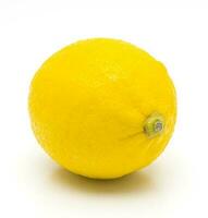 Lemon Isolated. Realistic Lemon on a White Background. photo