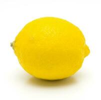 Lemon Isolated. Realistic Lemon on a White Background. photo