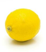 Lemon Isolated. Realistic Lemon on a White Background. photo