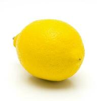 Lemon Isolated. Realistic Lemon on a White Background. photo