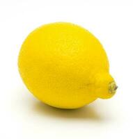 Lemon Isolated. Realistic Lemon on a White Background. photo