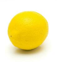 Lemon Isolated. Realistic Lemon on a White Background. photo