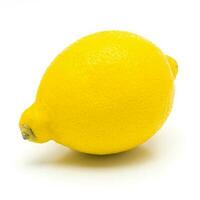 Lemon Isolated. Realistic Lemon on a White Background. photo