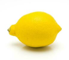 Lemon Isolated. Realistic Lemon on a White Background. photo