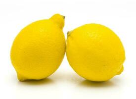 Lemon Isolated. Realistic Lemon on a White Background. photo