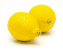 Lemon Isolated. Realistic Lemon on a White Background. photo