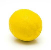 Lemon Isolated. Realistic Lemon on a White Background. photo