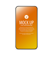 Mobile phone screen mockup template psd