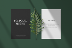 Mockup-Vorlage für Postkarten und Einladungskarten psd