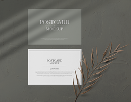 Postcard and Invitation card mockup template psd