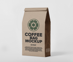 Coffee bag mockup template psd