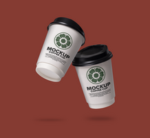 Coffee cup mockup template psd