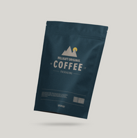 Paper coffee bags mockup template psd