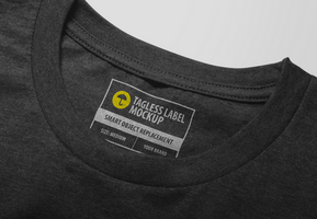 T-Shirt Hals Ohne Etikett Etikette Attrappe, Lehrmodell, Simulation psd