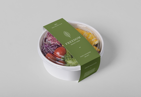 Takeaway food container box mockup psd