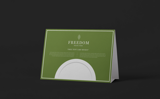 Table Tent Card Mockup Template psd