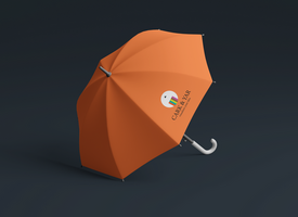 Umbrella mockup template psd