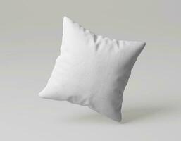 Premium Quality Square Pillow Cushion Mockup isolated on white Background photo