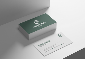 Group of minimal business card mockup psd