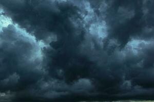 The dark sky with heavy clouds converging and a violent storm before the rain.Bad or moody weather sky and environment. carbon dioxide emissions, greenhouse effect, global warming, climate change photo