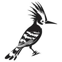 Eurasian hoopoe icon, Simple illustration of Eurasian hoopoe icon, bird glyph icon. vector