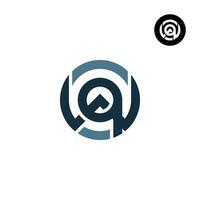 Letter QW WQ Circle Bold logo design vector