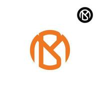 Letter MB BM Circle Bold logo design vector