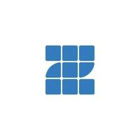 Letter Z Solar panel logo design vector
